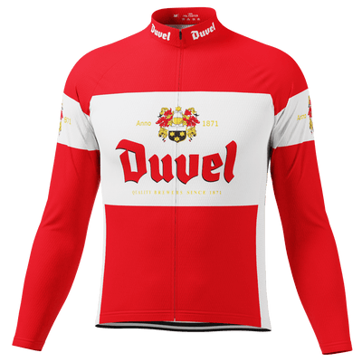 Herren Duvel Retro Langarm Fahrradtrikot
