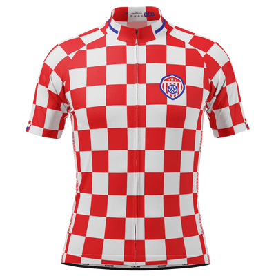 Men's Croatia Soccer Short Sleeve Cycling Jersey