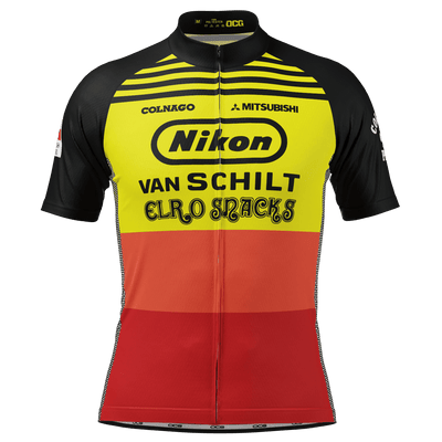 Herren Van Schilt Retro Kurzarm Fahrradtrikot