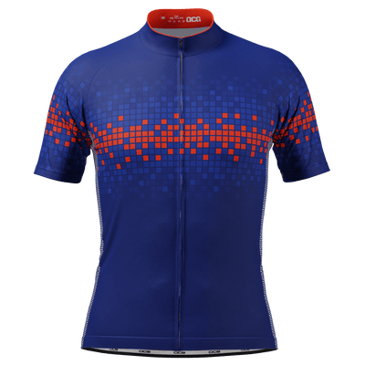 Men's Retro Pixel Short Sleeve Cycling Jersey