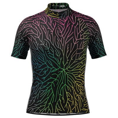 Men's Holographic Branches Short Sleeve Cycling Jersey
