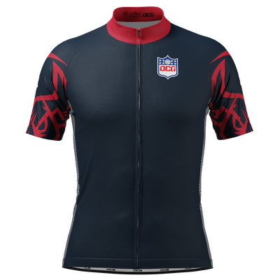 Men's Houston Football Short Sleeve Cycling Jersey
