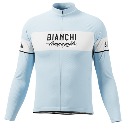 Men's Retro Bianchi Long Sleeve Cycling Jersey