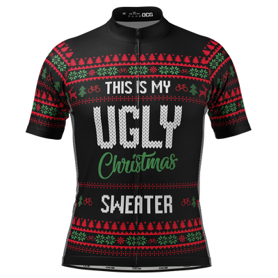 Men's This is my Ugly Christmas Sweater Short Sleeve Cycling Jersey