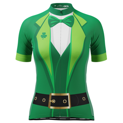Maillot de cyclisme à manches courtes pour femmes Leprechaun