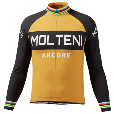 Men's Retro Molteni Classic Long Sleeve Cycling Jersey