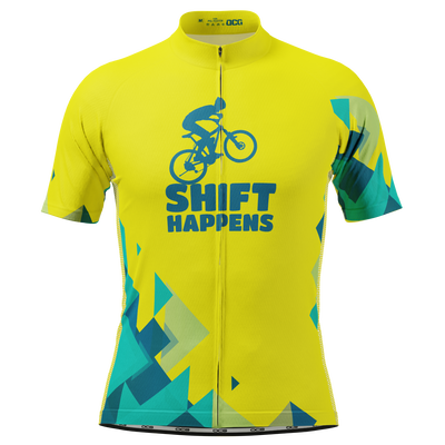 Heren Shift Happens, Omarm Het In Stijl! Korte Mouwen Fietsshirt