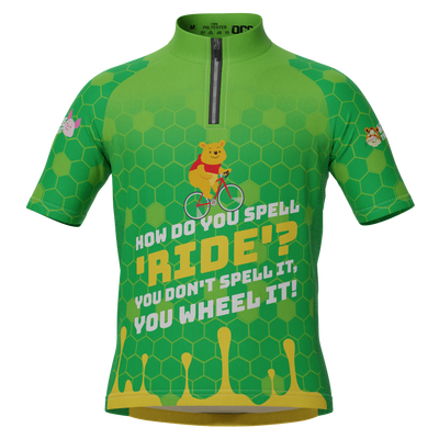 Kid's Winnie The Cyclist Short Sleeve Cycling Jersey