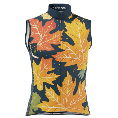 Men's Leaves in the Fall Sleeveless Tech Cycling Jersey