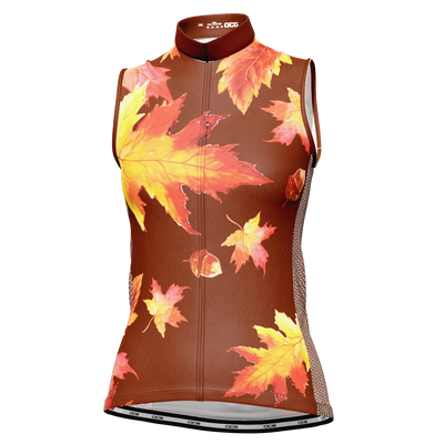 Dames Herfst Eikels Mouwloze Tech Fietsshirt