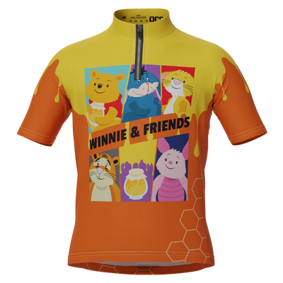 Kid's Winnie & Friends Short Sleeve Cycling Jersey