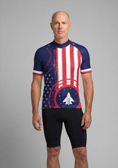 Air Force American Flag Armed Forces Cycling Jersey - front view