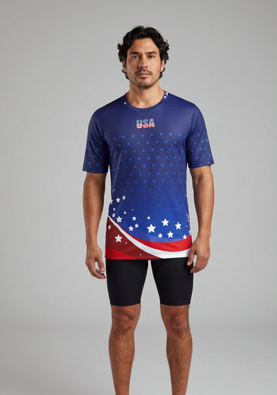 Org Patriot Usa Mens Technical Running Shirt - _default - front view