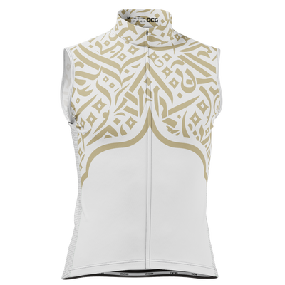 Men's Calligraphy Sleeveless Jersey Breathable Quick-Dry Performance Gold