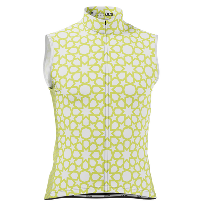 Men's Islamic Geometry Sleeveless Cycling Jersey Design Gold