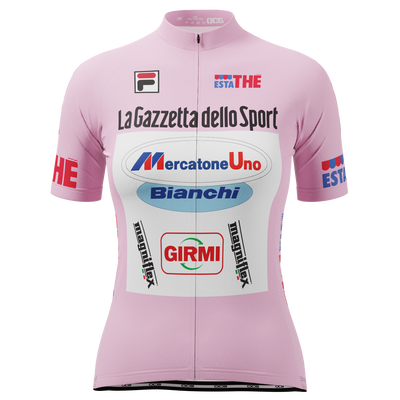 Women's Mercatone Uno Short Sleeve Cycling Jersey Quick-Dry Elegance Pink