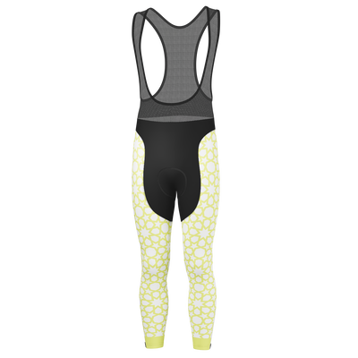 Men's Islamic Geometry Gel padded Cycling Bib Tights Comfort Meets Performance Gold