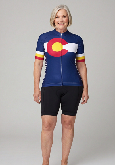 Womens Colorado Usa State Short Sleeve Cycling Jersey - _default - front view