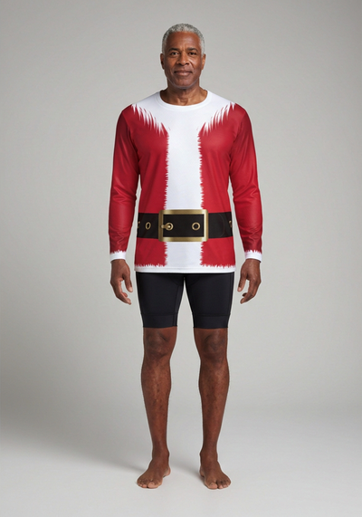 Org Santa Mens Technical Long Sleeve Running Shirt - _default - front view
