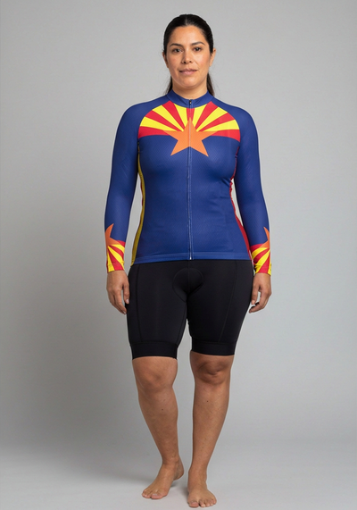 Womens Arizona State Long Sleeve Cycling Jersey - _default - front view