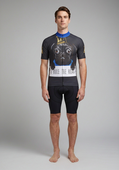 Mens Rule The Road Short Sleeve Cycling Jersey - _default - front view