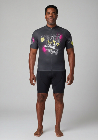 Mens Spread Love Not War Short Sleeve Cycling Jersey - front view
