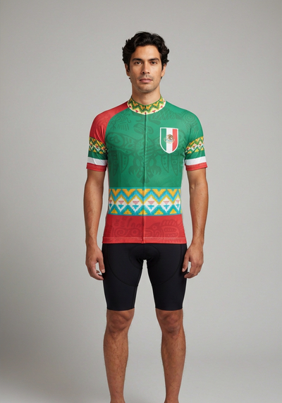 Mens Mexico Paseo 1 Short Sleeve Cycling Jersey - front view