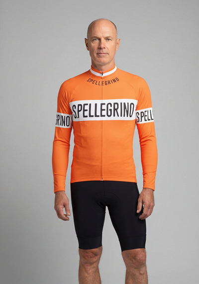 Pave Athletic Retro Terme Long Sleeve Cycling Jersey - front view