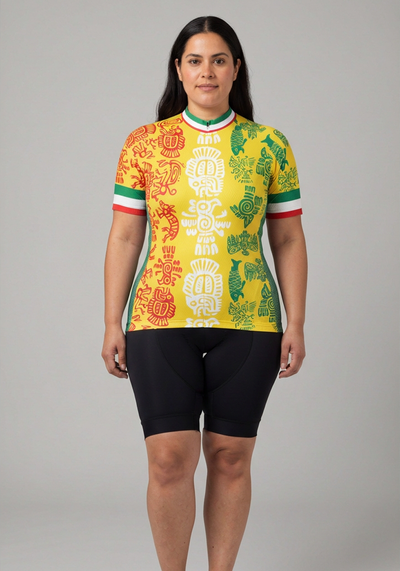 Womens Mexico Orale Short Sleeve Cycling Jersey - front view