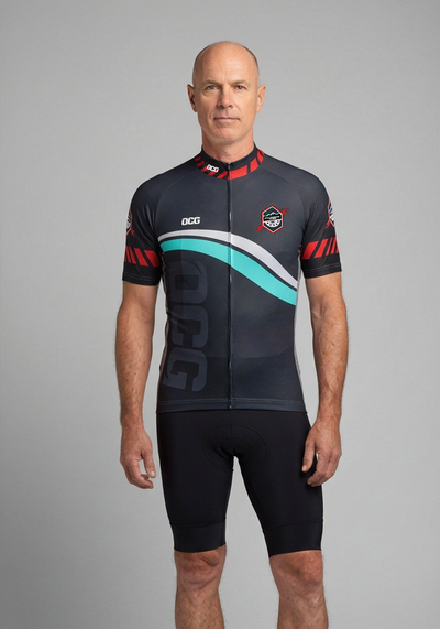 Mens Silver Arrow Short Sleeve Cycling Jersey - front view