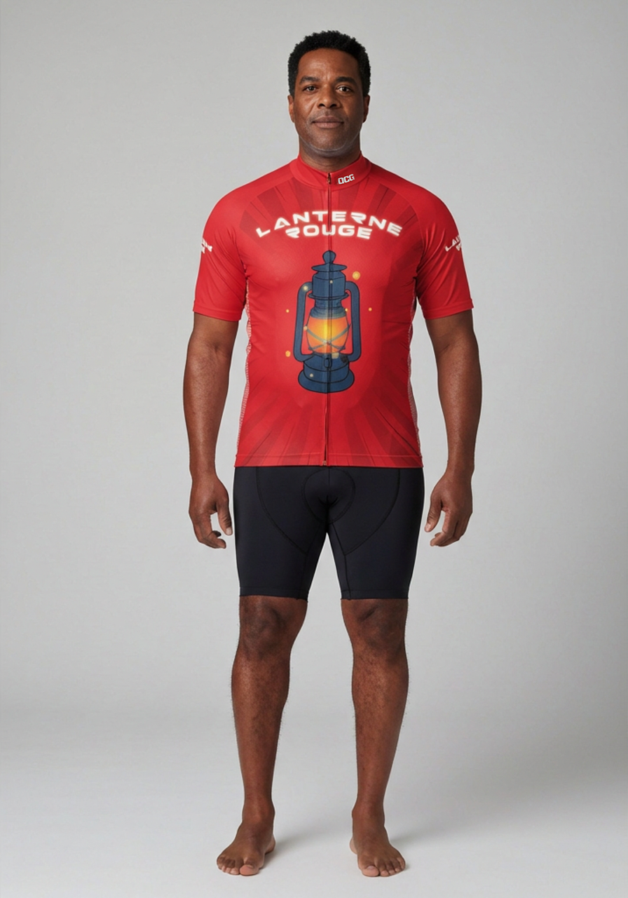 Stylish Men's Lanterne Rouge Red Lantern cycling jersey | Quick