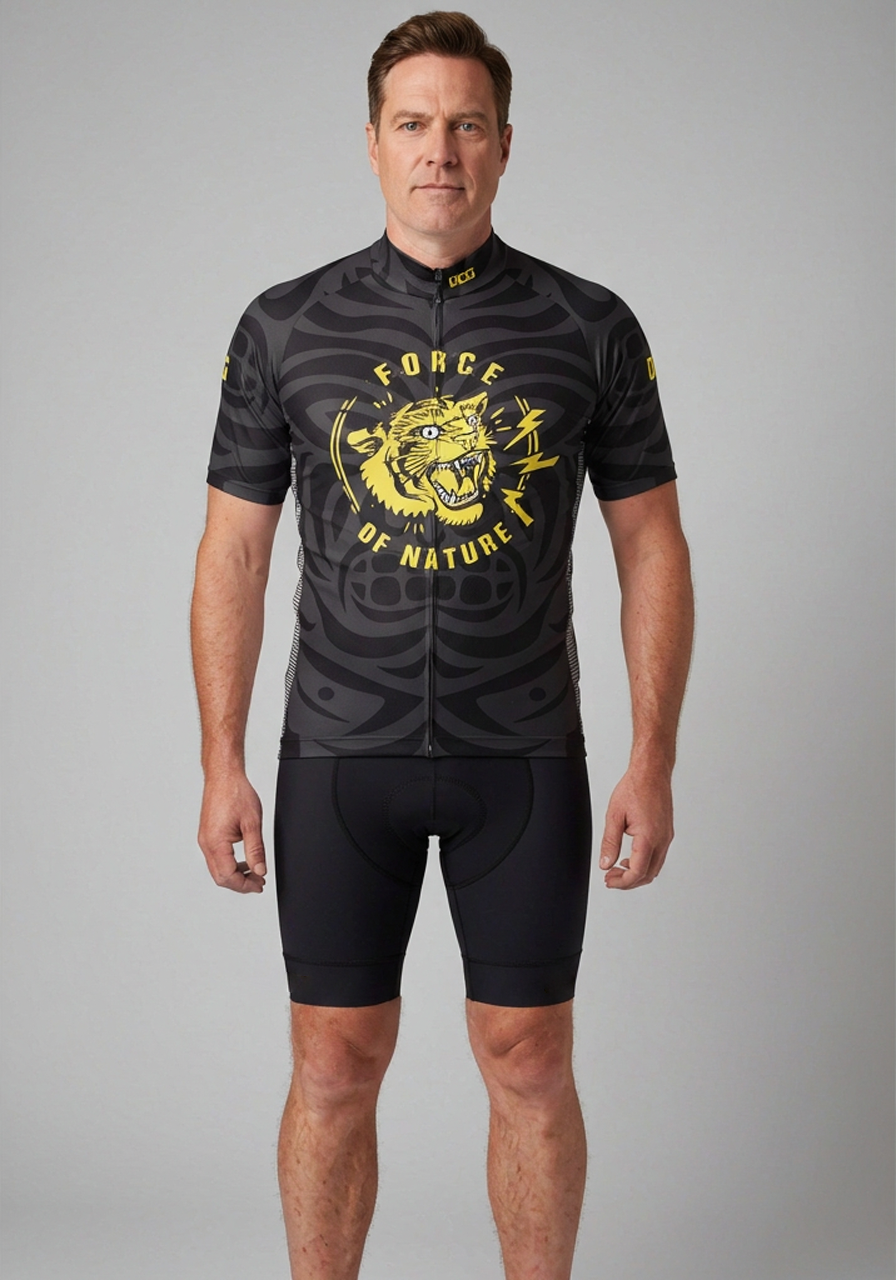 Stylisches Herren-Tribal Force of Nature Fahrradtrikot