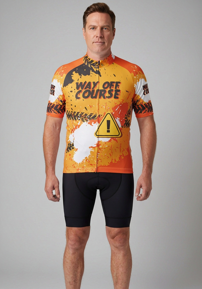 Mens Way Off Course Short Sleeve Cycling Jersey - front view