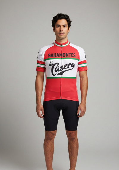 Mens La Casera Bahamontes Short Sleeve Cycling Jersey - front view