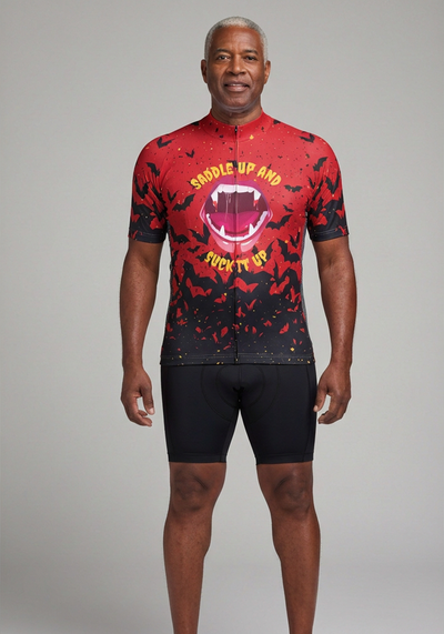 Mens Dracula Short Sleeve Cycling Jersey - front view