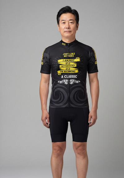 Mens Becoming Classic Short Sleeve Cycling Jersey - Black - front view