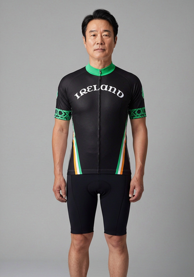 Ireland Eire Shamrock Cycling Jersey - _default - front view