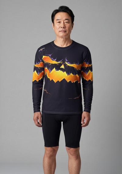 Org Pumpkin Eater Mens Technical Long Sleeve Running Shirt - _default - front view