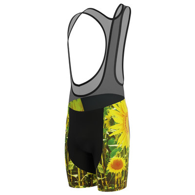 Men's Sunflowers Gel Padded Cycling Bib