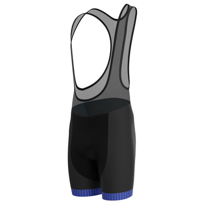 Men's Blue Stripe Banded Gel Padded Cycling Bib