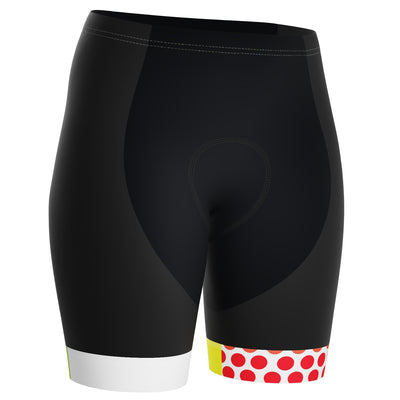 Women's Tour de France Leaders KOM Sprinters Gel Padded Cycling Shorts