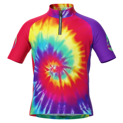 Kid's Tie Dye Short Sleeve Cycling Jersey
