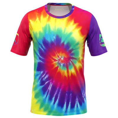 T-shirt de course technique en tie-dye pour homme ORG