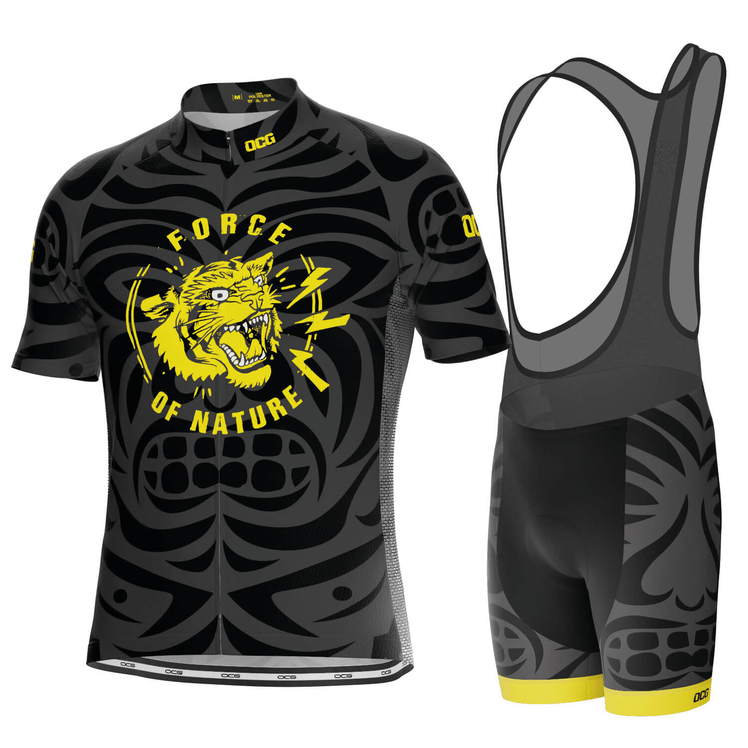 Stylisches Herren-Tribal Force of Nature Fahrradtrikot