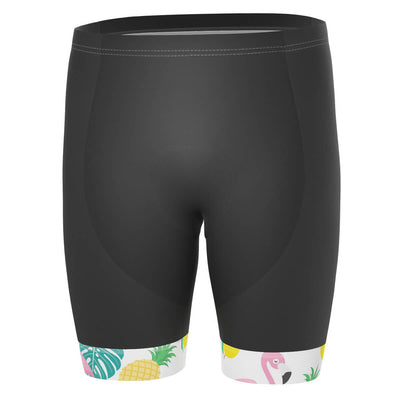 Men's Fruity Flamingo Gel Padded Cycling Shorts