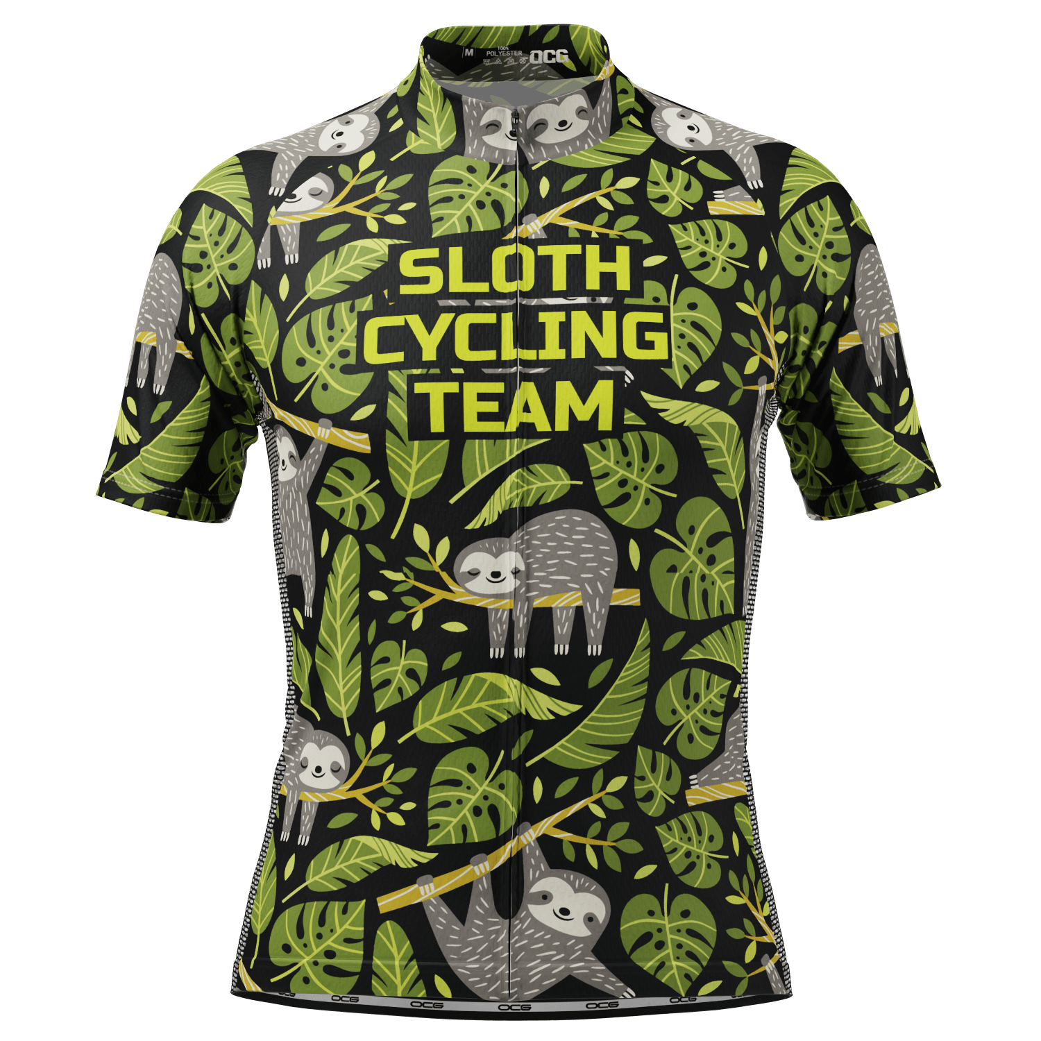 Men's Sloth Cycling Team Short Sleeve Cycling Jersey