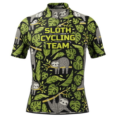 Men's Sloth Cycling Team Short Sleeve Cycling Jersey