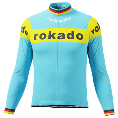 Maglia da ciclismo a maniche lunghe da uomo Rokado Team Retro 1973 tedesca