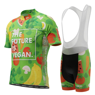 Kit da ciclismo da uomo The Future is Vegan in 2 pezzi