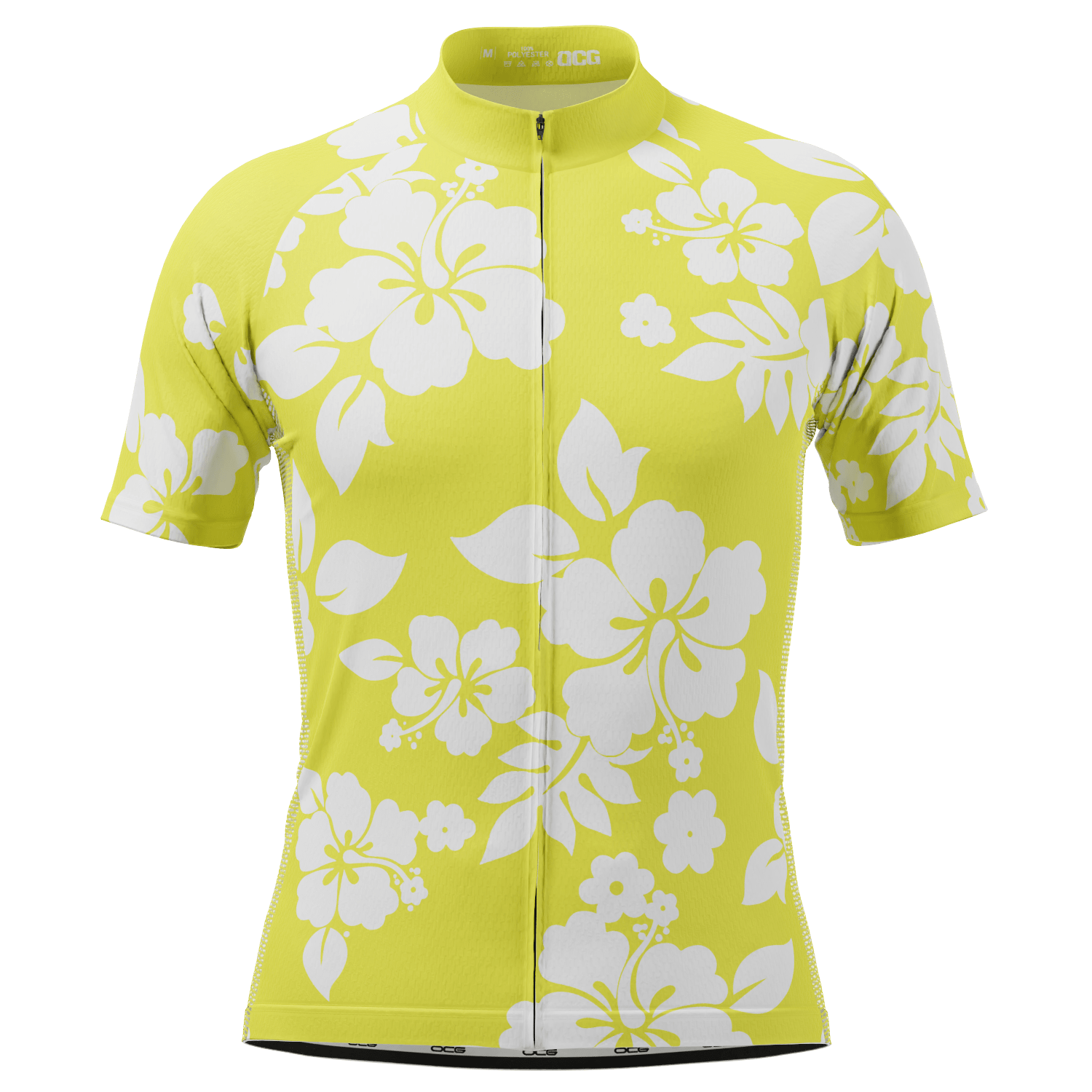 Men's Hawaiian Aloha Floral Short Sleeve Cycling Jersey